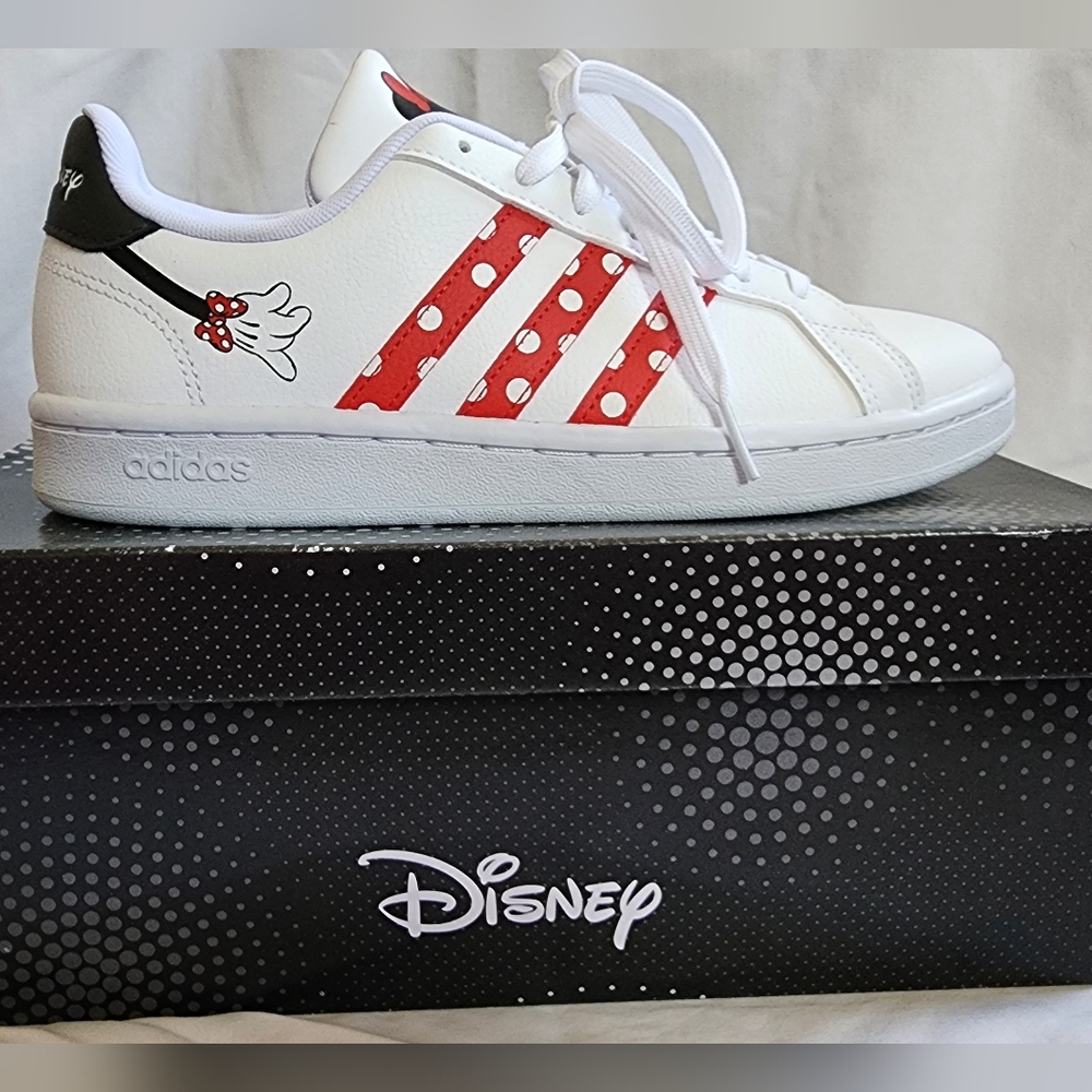 Adidas Women's Sneakers - White and Red Disney Edition